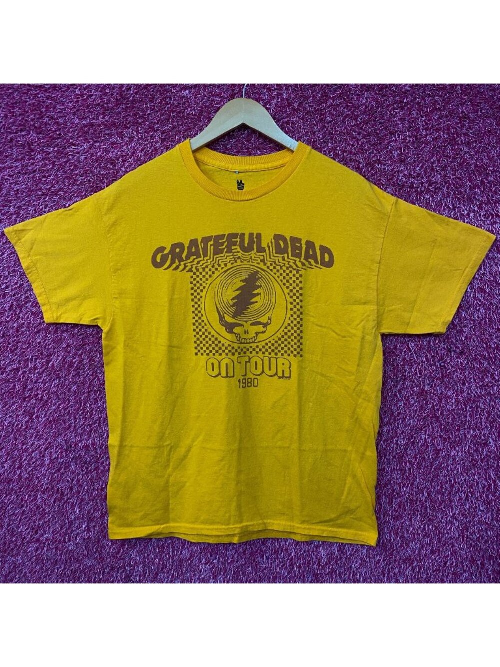 Grateful Dead On Tour 1980 Steal Your Face Logo Rock Band T-Shirt Medium